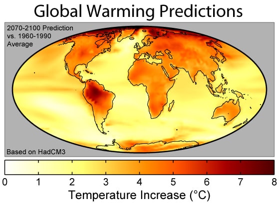 Global Warming Predictions Map
